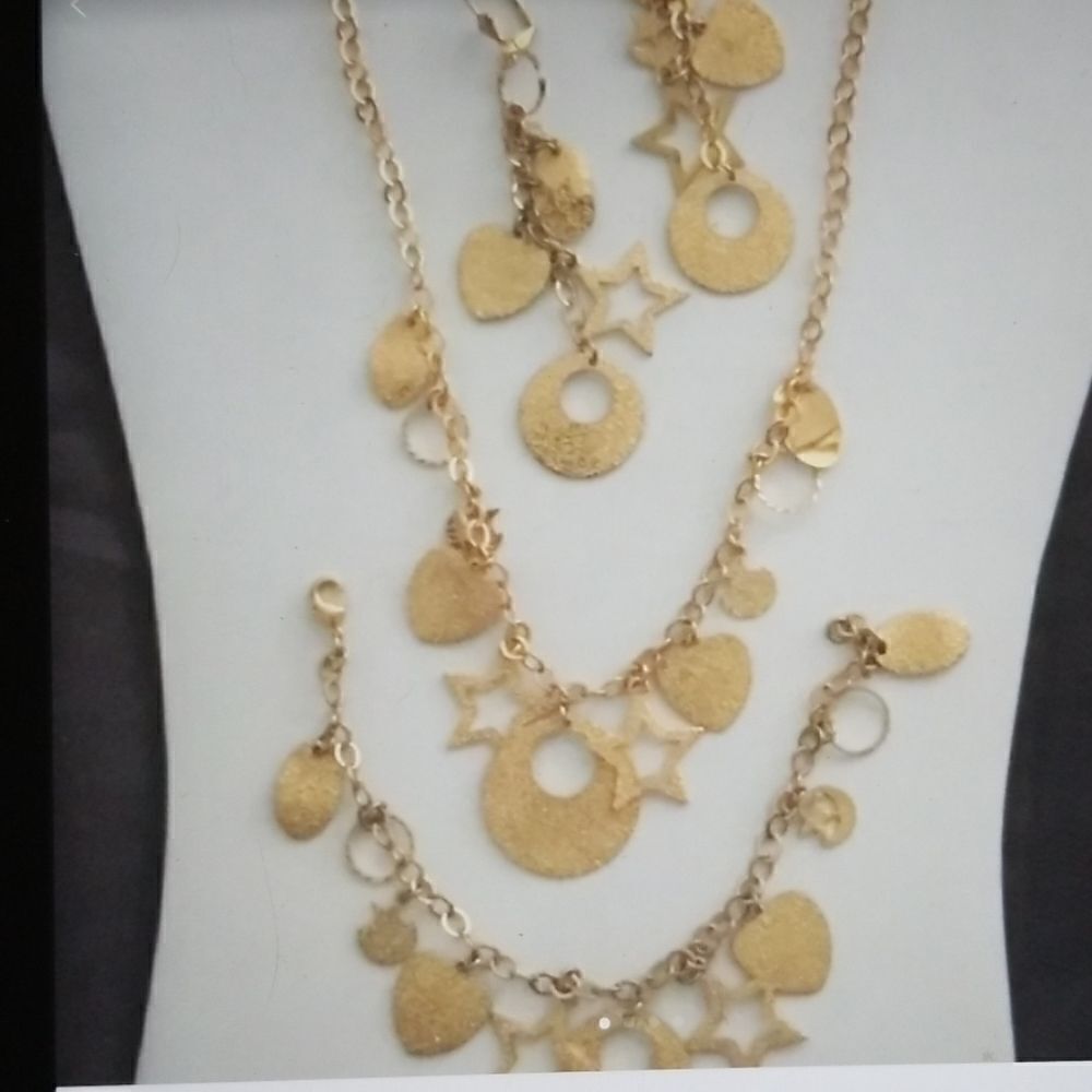 18KYGP 3Pc. Laser Celestial Jewelry Set~DO not purchase